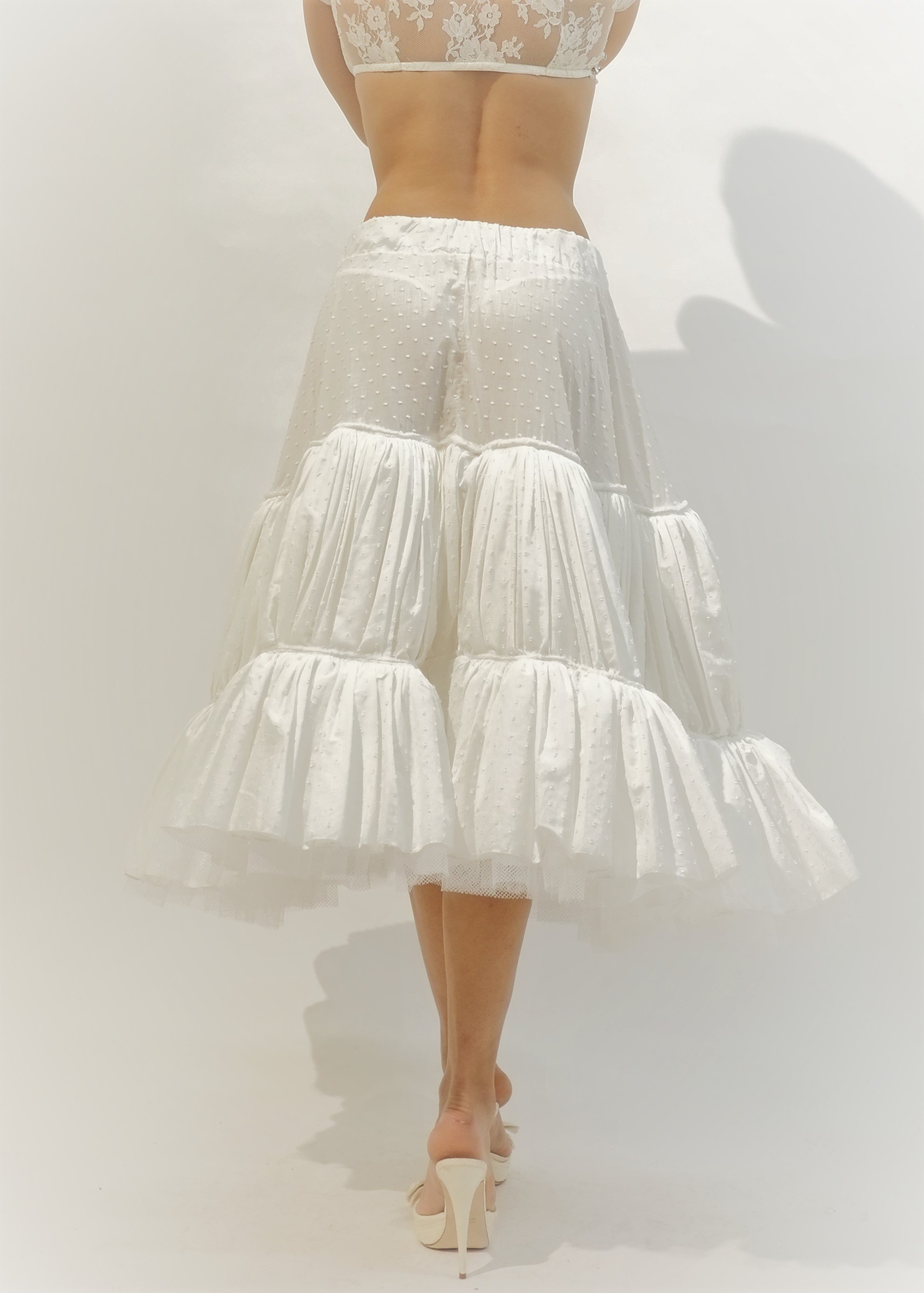 Matrimonio all ‘Italiana Victorian Skirt Cotton Poplin and Tulle