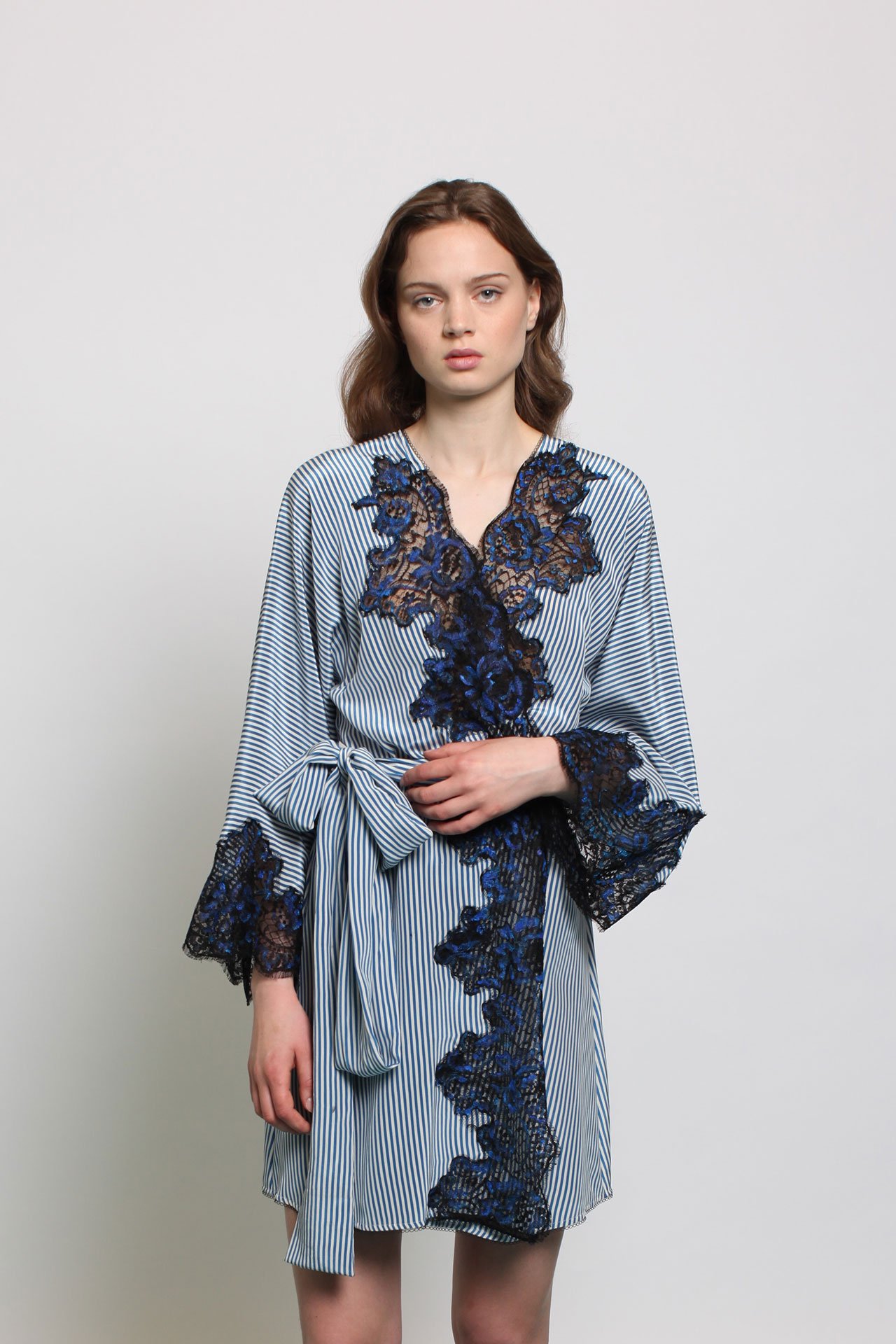 Anacapri Sunset Light Blue Short Robe