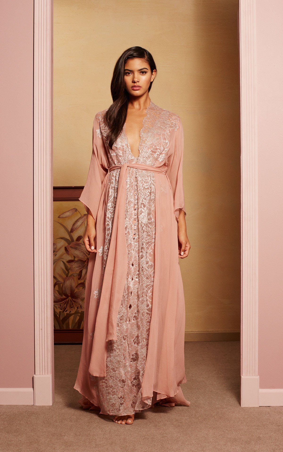 Jumeirah Crystals Pink Kimono