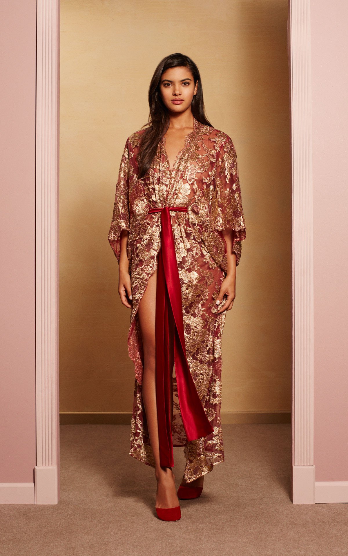 Madame Shehu Red Kimono