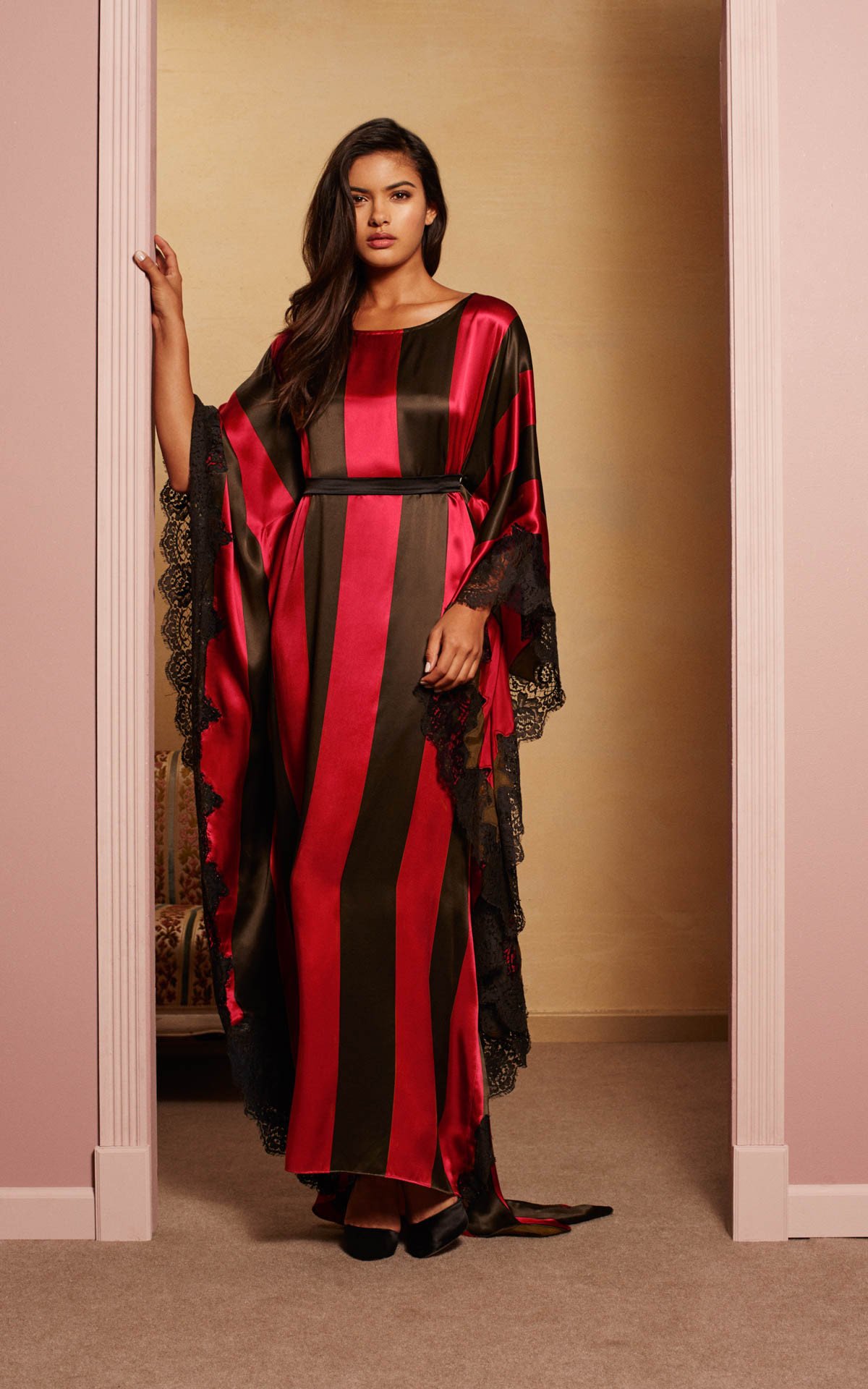 Wallah Stripes Red Striped Kaftan