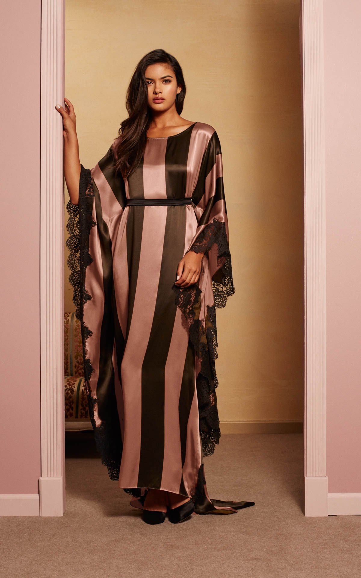 Wallah Stripes Pink Striped Kaftan