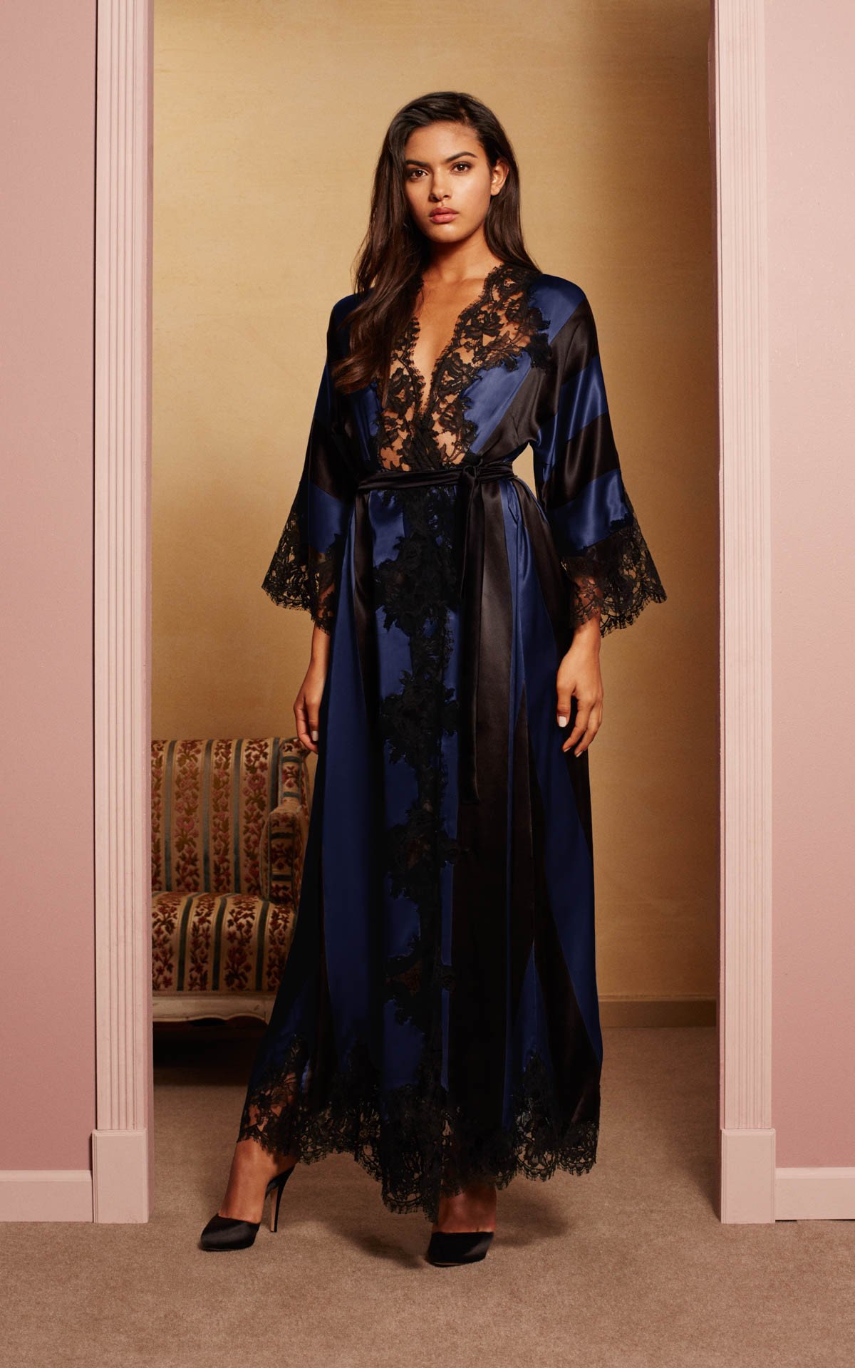 Wallah Stripes Blue Striped Kimono