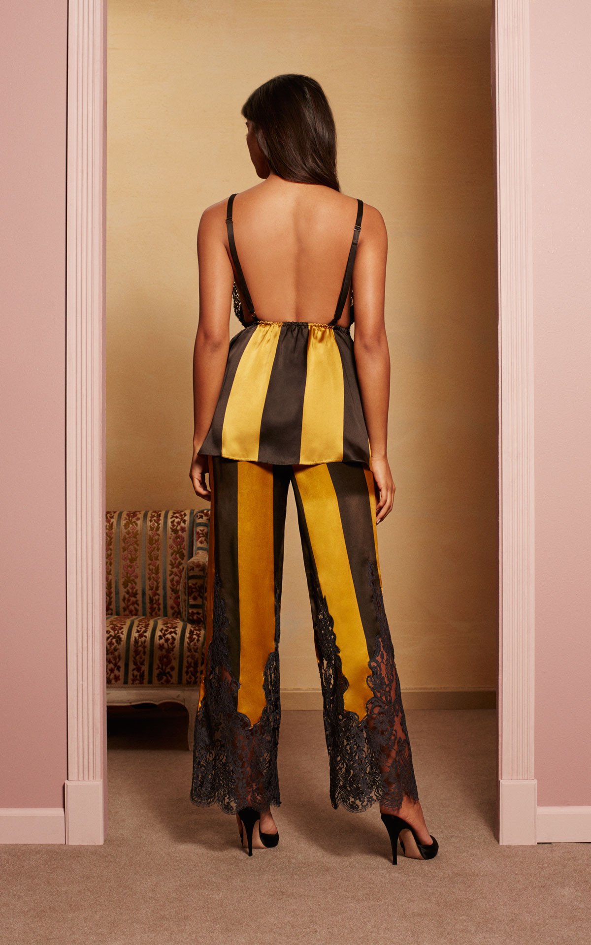 Wallah Stripes Yellow Striped Trousers