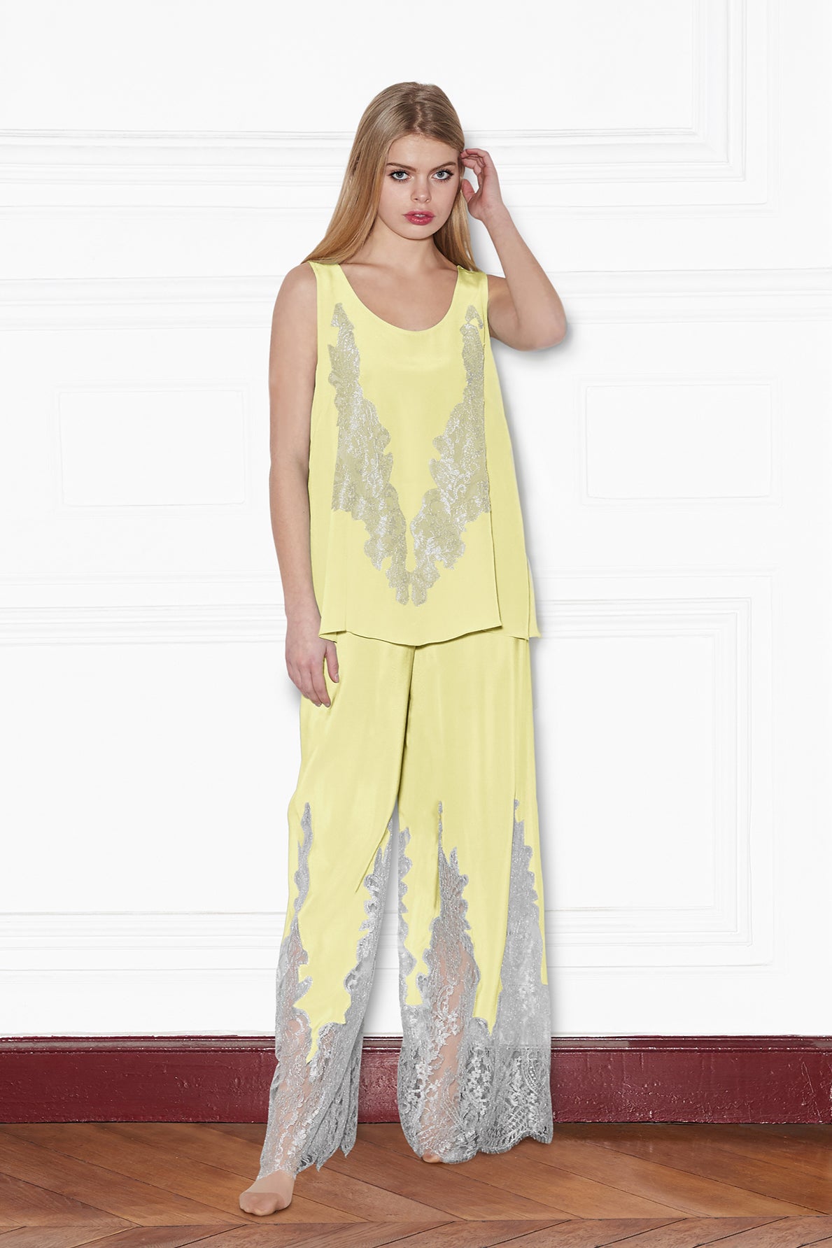 RIVIERABONJOURCAMISOLE_TROUSERS_F_YELLOW